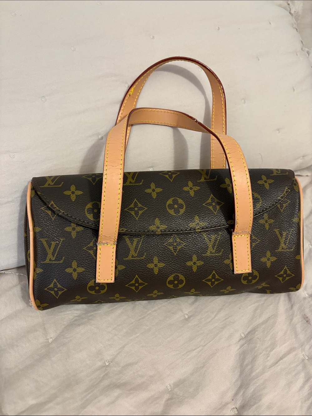 Monogram Mini Barrel Bag with Natural Vachetta Handles